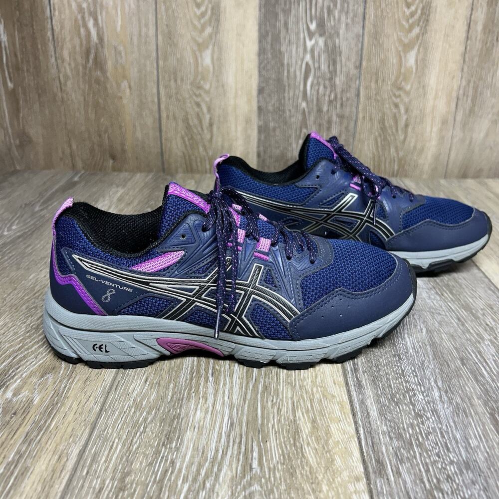 Asics Gel Venture 8 Womens US Size 7.5 Wide Blue Purple 1012A706 Sneaker Shoes